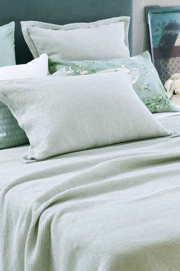 Bianca Lorenne - Sottobosco Bedspread  Pillowcase and Eurocase Sold Separately - Pale Ocean